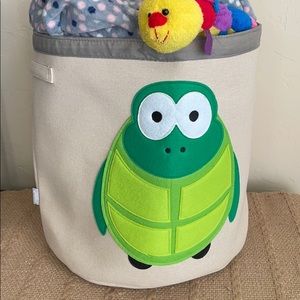 Green Turtle Toy Bin / Hamper by Grey Bee